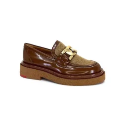 Elégant|Mocassins<Pertini Mocassins 32415 D1 Cuir Glacé Marron