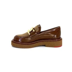 Elégant|Mocassins<Pertini Mocassins 32415 D1 Cuir Glacé Marron