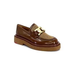 Elégant|Mocassins<Pertini Mocassins 32415 D1 Cuir Glacé Marron