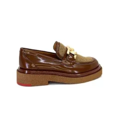 Elégant|Mocassins<Pertini Mocassins 32415 D1 Cuir Glacé Marron