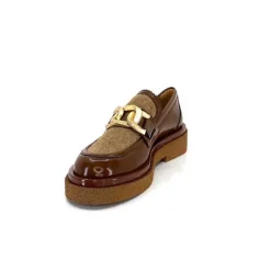 Elégant|Mocassins<Pertini Mocassins 32415 D1 Cuir Glacé Marron