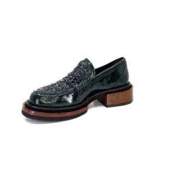 Elégant|Mocassins<Pertini Mocassins 32416 D8 Cuir Vernis Vert