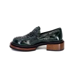 Elégant|Mocassins<Pertini Mocassins 32416 D8 Cuir Vernis Vert