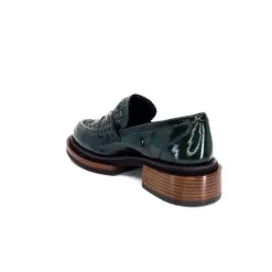 Elégant|Mocassins<Pertini Mocassins 32416 D8 Cuir Vernis Vert