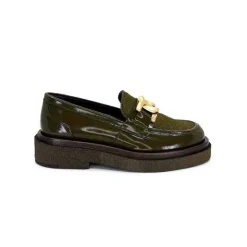 Elégant|Mocassins<Pertini Mocassins 32420 D4 Cuir Glacé Kaki