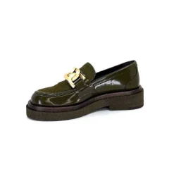 Elégant|Mocassins<Pertini Mocassins 32420 D4 Cuir Glacé Kaki