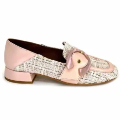 Elégant|Mocassins<Philippe Morvan Mocassins 5030 Pm01 Cuir &amp; Textile Rose