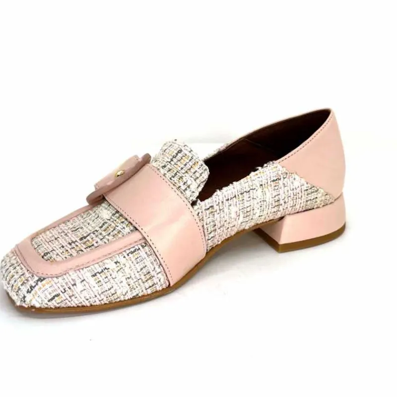 Elégant|Mocassins<Philippe Morvan Mocassins 5030 Pm01 Cuir & Textile Rose