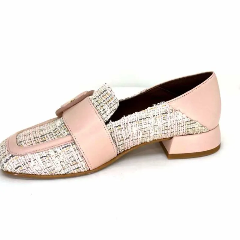 Elégant|Mocassins<Philippe Morvan Mocassins 5030 Pm01 Cuir & Textile Rose