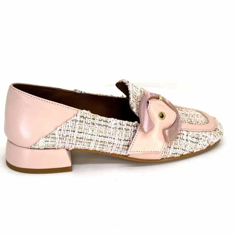 Elégant|Mocassins<Philippe Morvan Mocassins 5030 Pm01 Cuir & Textile Rose