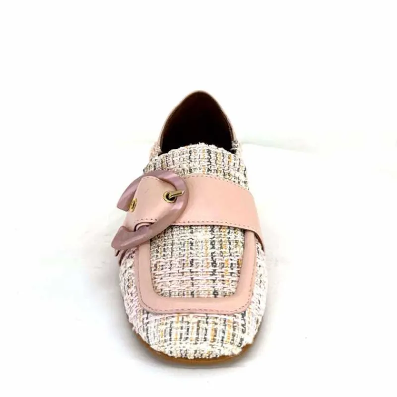 Elégant|Mocassins<Philippe Morvan Mocassins 5030 Pm01 Cuir & Textile Rose
