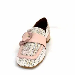 Elégant|Mocassins<Philippe Morvan Mocassins 5030 Pm01 Cuir & Textile Rose