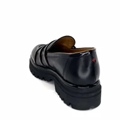 Féminin|Fantaisie<GioPiu Mocassins Plateforme Mia 01 Cuir Noir