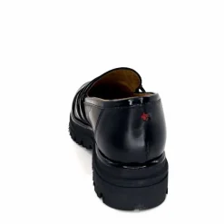 Féminin|Fantaisie<GioPiu Mocassins Plateforme Mia 01 Cuir Noir