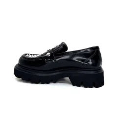 Rock|Fantaisie<Elena iachi Mocassins Plateforme Strategia A5508T Cuir Noir