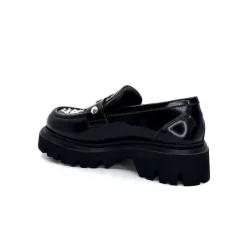 Rock|Fantaisie<Elena iachi Mocassins Plateforme Strategia A5508T Cuir Noir