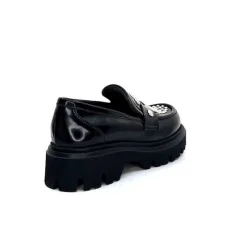 Rock|Fantaisie<Elena iachi Mocassins Plateforme Strategia A5508T Cuir Noir