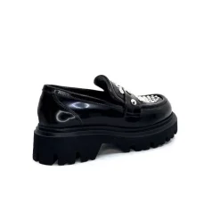 Rock|Fantaisie<Elena iachi Mocassins Plateforme Strategia A5508T Cuir Noir