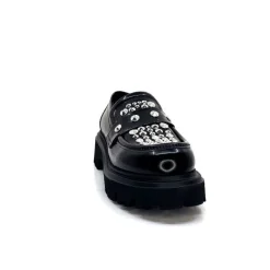 Rock|Fantaisie<Elena iachi Mocassins Plateforme Strategia A5508T Cuir Noir