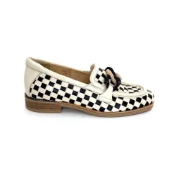 Décontracté|Mocassins<Softwaves Mocassins 8.3532-013 Cuir Noir Crème