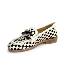 Décontracté|Mocassins<Softwaves Mocassins 8.3532-013 Cuir Noir Crème