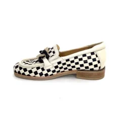 Décontracté|Mocassins<Softwaves Mocassins 8.3532-013 Cuir Noir Crème