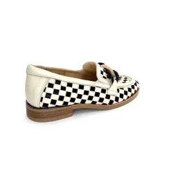 Décontracté|Mocassins<Softwaves Mocassins 8.3532-013 Cuir Noir Crème