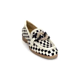 Décontracté|Mocassins<Softwaves Mocassins 8.3532-013 Cuir Noir Crème