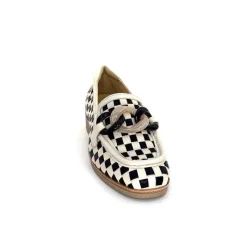 Décontracté|Mocassins<Softwaves Mocassins 8.3532-013 Cuir Noir Crème