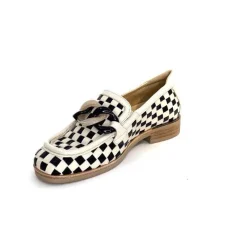 Décontracté|Mocassins<Softwaves Mocassins 8.3532-013 Cuir Noir Crème