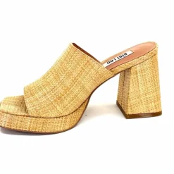 Vacances|Compensées & Plateformes<bibi lou - navima Mules à Talon Bibi Lou 621 Natural