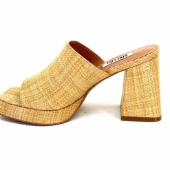 Vacances|Compensées & Plateformes<bibi lou - navima Mules à Talon Bibi Lou 621 Natural