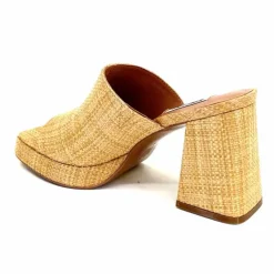 Vacances|Compensées & Plateformes<bibi lou - navima Mules à Talon Bibi Lou 621 Natural