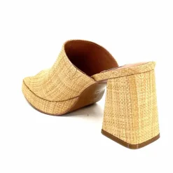 Vacances|Compensées & Plateformes<bibi lou - navima Mules à Talon Bibi Lou 621 Natural