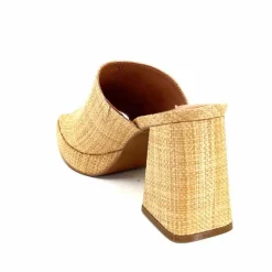 Vacances|Compensées & Plateformes<bibi lou - navima Mules à Talon Bibi Lou 621 Natural