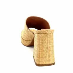 Vacances|Compensées & Plateformes<bibi lou - navima Mules à Talon Bibi Lou 621 Natural