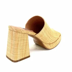 Vacances|Compensées & Plateformes<bibi lou - navima Mules à Talon Bibi Lou 621 Natural