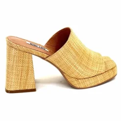 Vacances|Compensées & Plateformes<bibi lou - navima Mules à Talon Bibi Lou 621 Natural