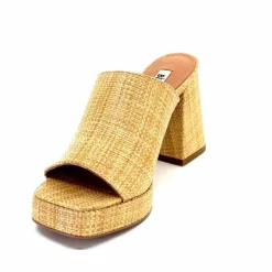 Vacances|Compensées & Plateformes<bibi lou - navima Mules à Talon Bibi Lou 621 Natural