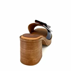 Vacances|Mules<380-ivoire Mules à Talon Ivoire 65383 Bleu &amp; Gris Marine