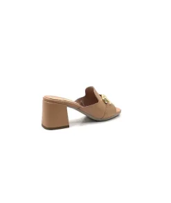 Basic|Mules<Ivoire0351a Mules à Talon Ivoire 8455926 Cuir Sabbia Marron