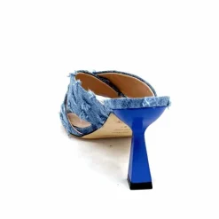 Vacances|Soirée<Evaluna Mules à Talon Ivoire 5883 Denim Bleu