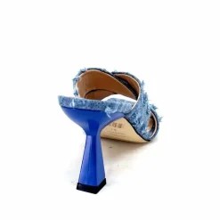 Vacances|Soirée<Evaluna Mules à Talon Ivoire 5883 Denim Bleu