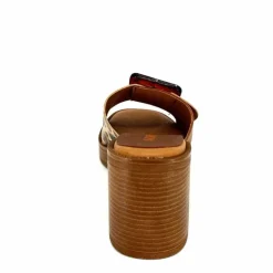 Vacances|Mules<380-ivoire Mules à Talon Ivoire 65383 Or Marron