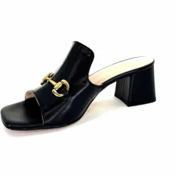 Talon|Mules<Ivoire0352 Mules à Talon Ivoire K166 Caraibi2 Cuir Noir