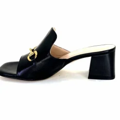 Talon|Mules<Ivoire0352 Mules à Talon Ivoire K166 Caraibi2 Cuir Noir