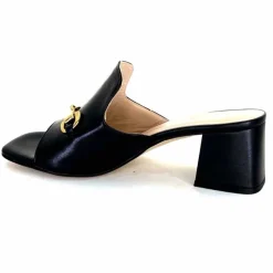 Talon|Mules<Ivoire0352 Mules à Talon Ivoire K166 Caraibi2 Cuir Noir