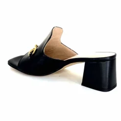 Talon|Mules<Ivoire0352 Mules à Talon Ivoire K166 Caraibi2 Cuir Noir