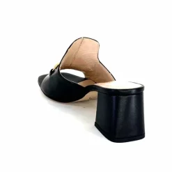 Talon|Mules<Ivoire0352 Mules à Talon Ivoire K166 Caraibi2 Cuir Noir