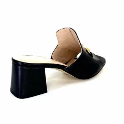 Talon|Mules<Ivoire0352 Mules à Talon Ivoire K166 Caraibi2 Cuir Noir